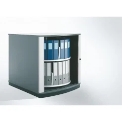 Moll® 37" Two Tier Lockfile Carousel Cabinet, Graphite