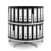 Moll Deluxe 2-Tier Binder & File Carousel Shelving, White (CL2-80)