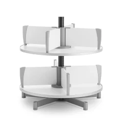 Moll Deluxe 2-Tier Binder & File Carousel Shelving, White (CL2-80)