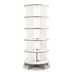 Moll® Rotary Five Tier Spin & File Binder Storage Carousel, White