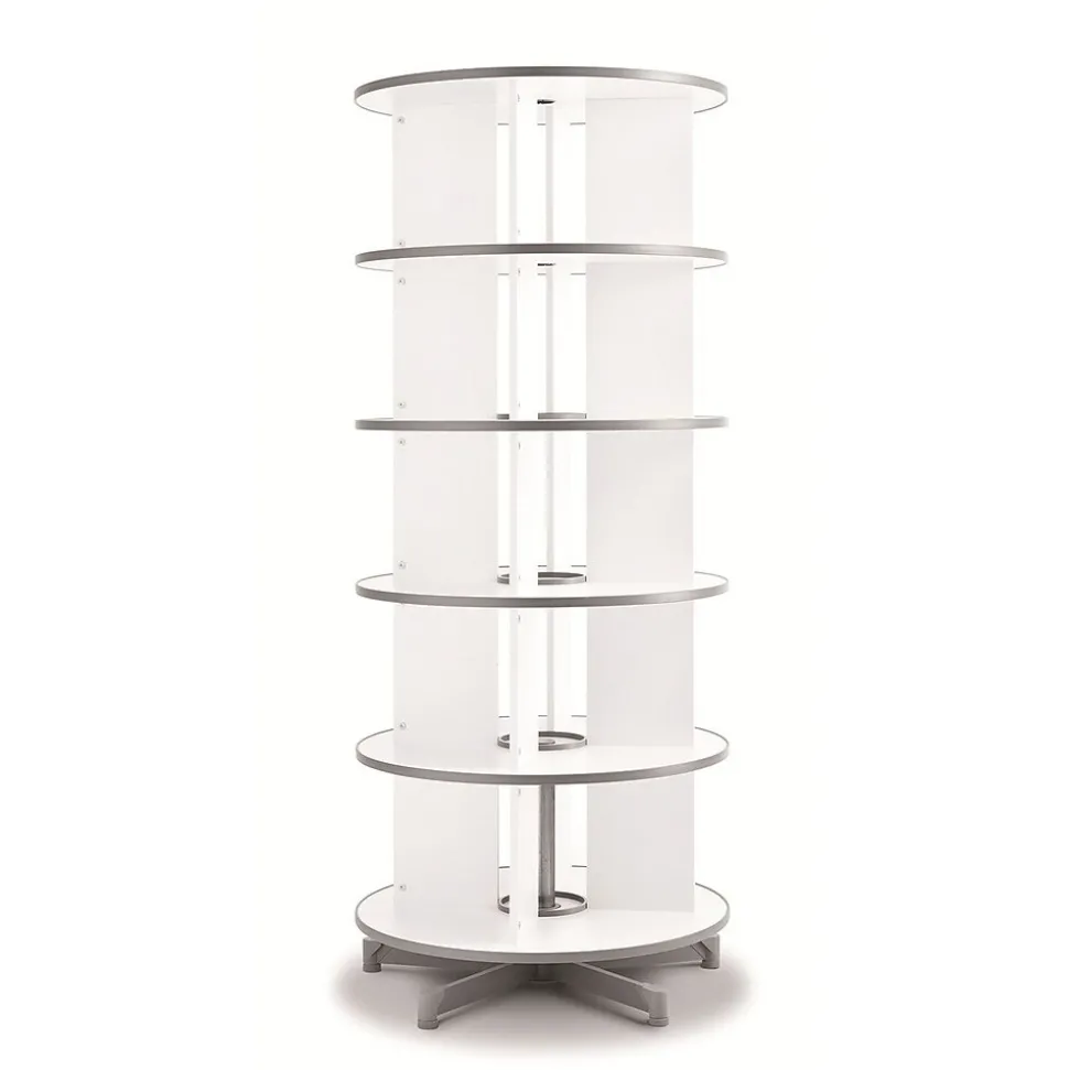 Moll® Rotary Five Tier Spin & File Binder Storage Carousel, White