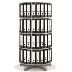 Moll® Rotary Four Tier Spin & File Binder Storage Carousel, White