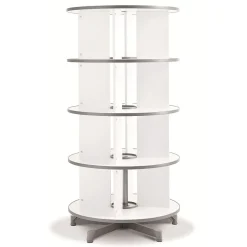 Moll® Rotary Four Tier Spin & File Binder Storage Carousel, White