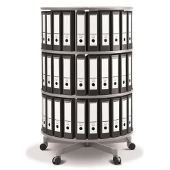 Moll® Rotary Three Tier Spin & File Binder Storage Carousel, White