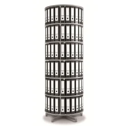 Moll Rotary 6-Tier Spin & File Binder Storage Carousel, White (TURN6)