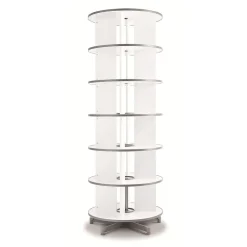 Moll Rotary 6-Tier Spin & File Binder Storage Carousel, White (TURN6)