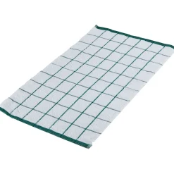 Monarch Brands Terry Cleaning Towels, 25" x 15", White and Green, 12 Towels/Pack (KT-GREEN)