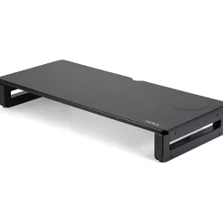 Monitor Riser Stand with Wireless Charging Pad - 15W Qi Charger for Phone - Height Adjustable Computer Monitor Riser for Desk