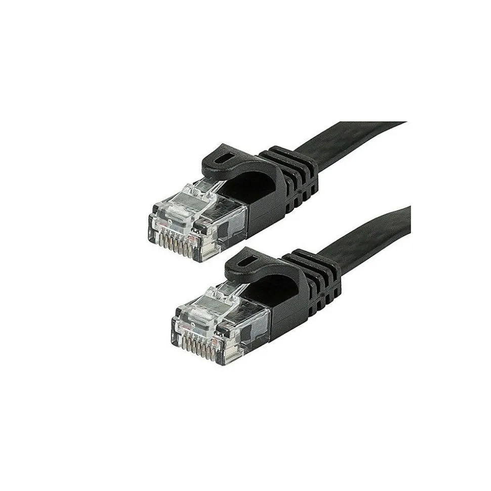 Monoprice 10' 30- AWG CAT-5e UTP Flat Ethernet Network Cable, Black
