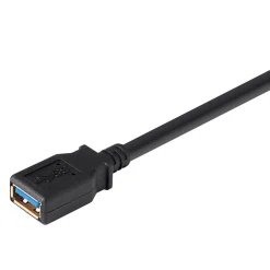 Monoprice 113749 1.5' USB 3.0 A to A Female Extension Cable, M/F, Black