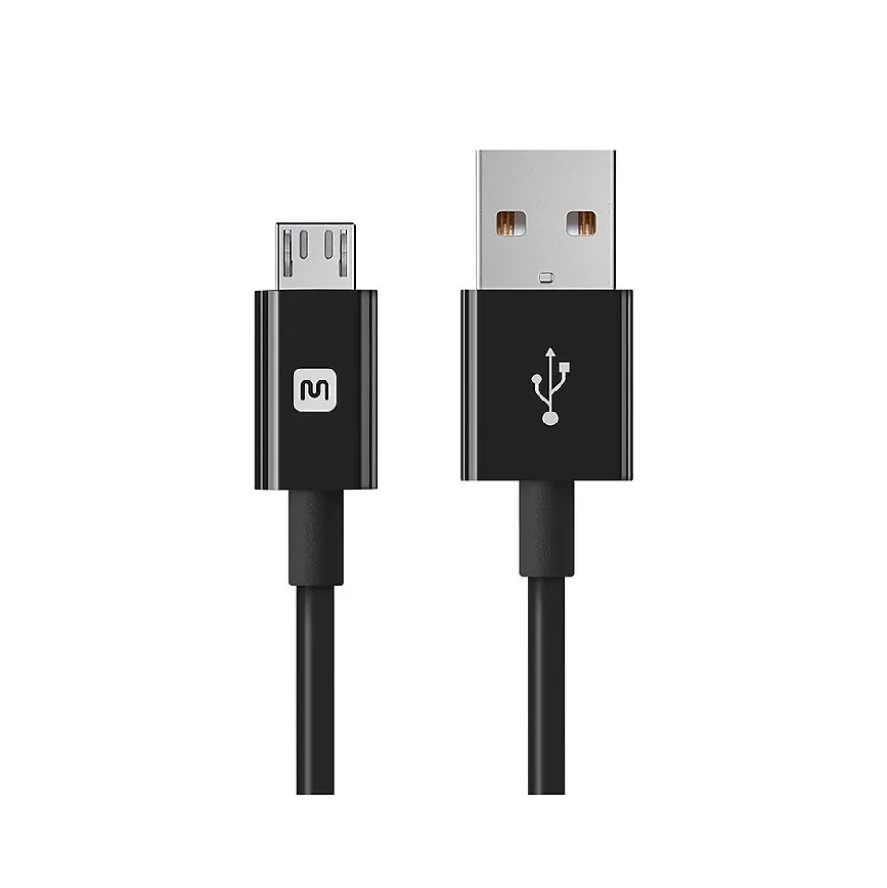 Monoprice 113919 6" USB-A to Micro-USB-B Power Cable, M/M, Black