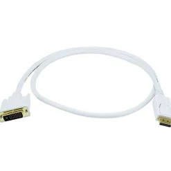 Monoprice® 3' DisplayPort Male to DVI Male 28AWG Cable, White