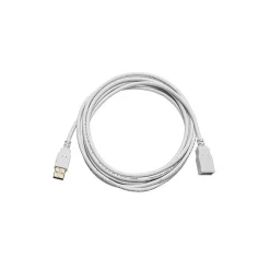 Monoprice® 10' Gold Plated USB 2.0 A Male to A Female Extension 28/24AWG Cable, White