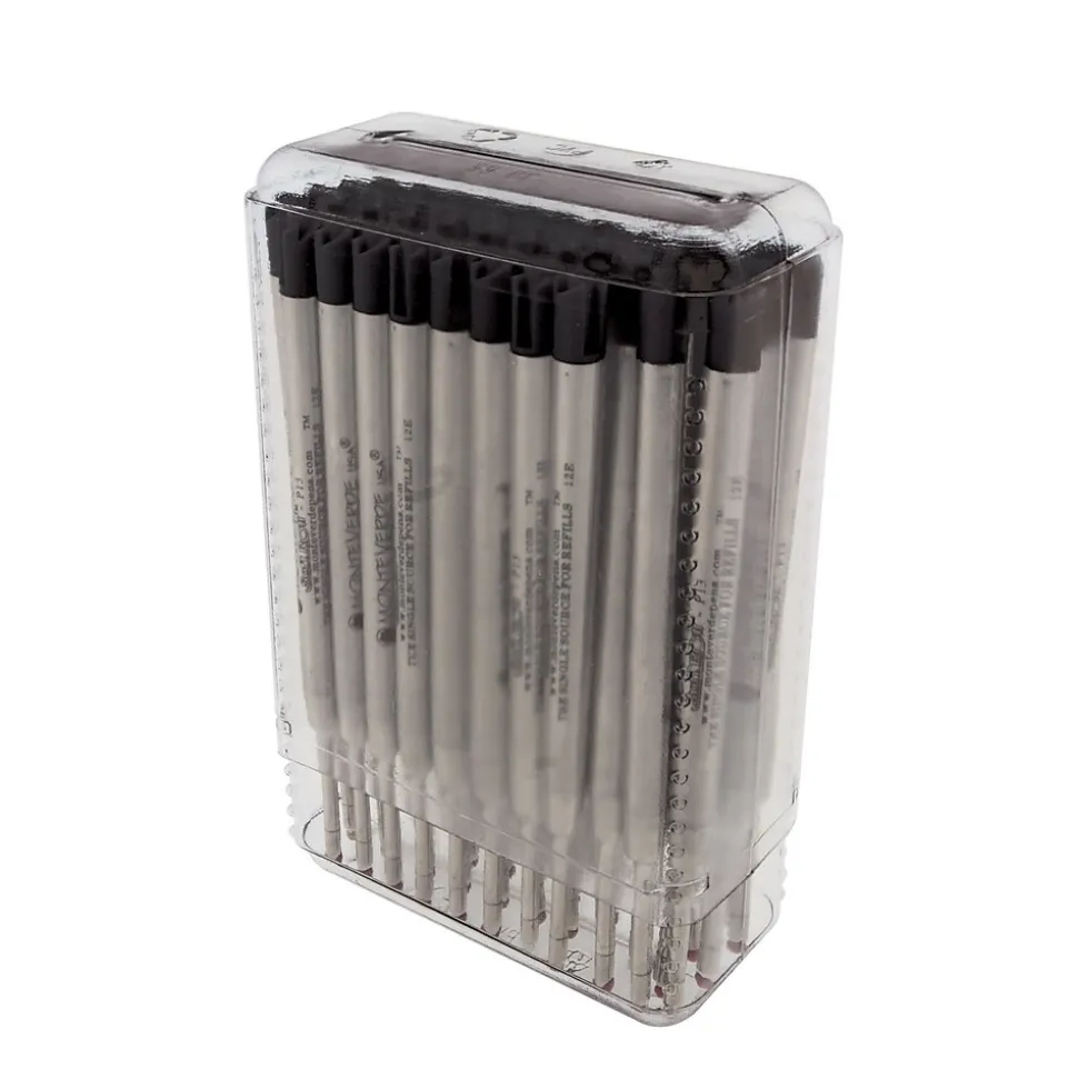 Monteverde® Medium Capless Gel Refill For Montblanc Ballpoint Pens, Black, 50/Pack