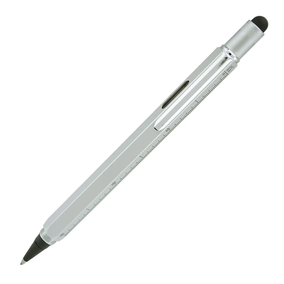 Monteverde One Touch Tool Inkball Pen with Stylus, Silver (MV35221)