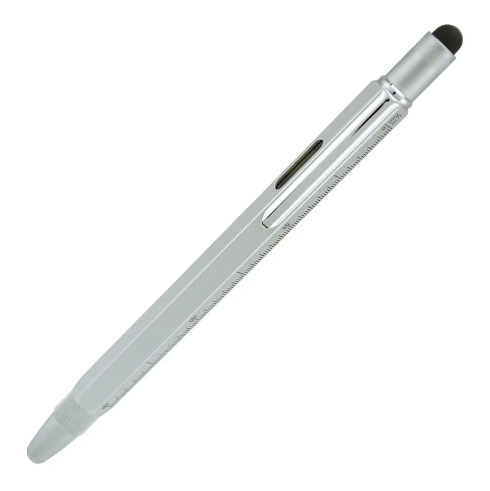 Monteverde One Touch Tool Inkball Pen with Stylus, Silver (MV35221)