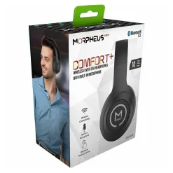 Morpheus 360 Comfort Plus Wired/Wireless Noise Canceling Over-Ear, Bluetooth, Pure Black (HP6500B)