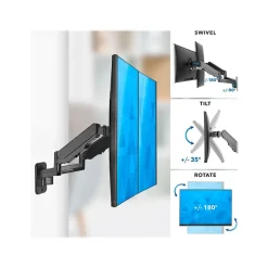 Mount-It! Adjustable Dual Monitor Wall Mount, Up to 32", Black (MI-1766B)