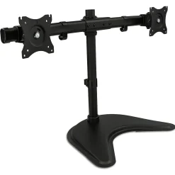 Mount-It! Adjustable Dual Monitor Freestanding Desk Stand, Up to 27", Black (MI-1781)
