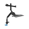 Mount-It! Adjustable Dual-Monitor Mount, Up to 27", Black (MI-7984)