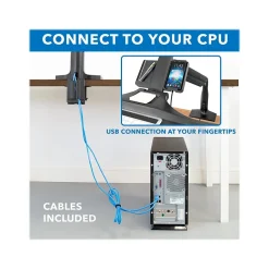 Mount-It! Adjustable Dual-Monitor Mount, Up to 27