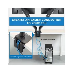 Mount-It! Adjustable Dual-Monitor Mount, Up to 35