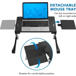 Mount-It! Adjustable Laptop Stand with Cooling Fans and Mouse Pad (MI-7211)
