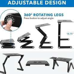 Mount-It! Adjustable Laptop Stand with Cooling Fans and Mouse Pad (MI-7211)