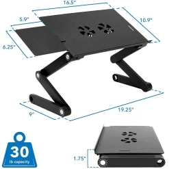 Mount-It! Adjustable Laptop Stand with Cooling Fans and Mouse Pad (MI-7211)