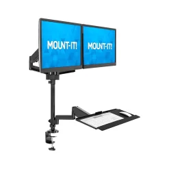 Mount-It! Adjustable Monitor Mount, Up to 32", Black (MI-7996)