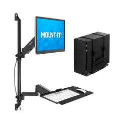 Mount-It! Adjustable Monitor Wall Mount Workstation, Up to 32