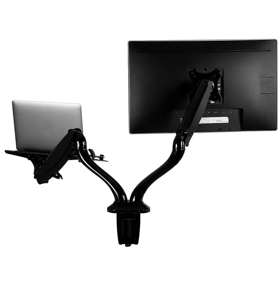 Mount-It! Adjustable Mounts, Up to 27" Monitor, Black (MI-6352LTMN)