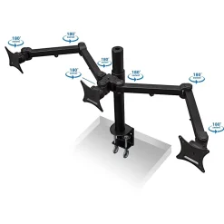 Mount-It! Adjustable Triple Monitor Mount, Up to 32