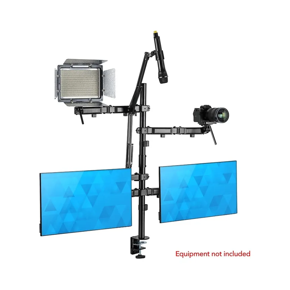 Mount-It! All-in-One Adjustable Studio Camera Setup Dual Mount, Up to 32", Black (MI-482)