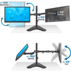 Mount-It! Dual Adjustable Monitor Arm, Up To 32