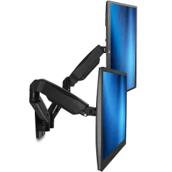 Mount-It! Dual Arm Monitor Wall Mount for 19" to 27" Displays, Black (MI-766)