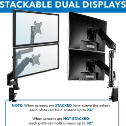 Mount-It! Dual Monitor Arm Desk Mount for 19