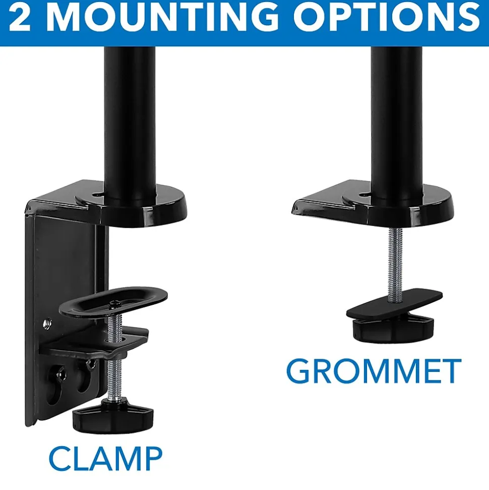 Mount-It! Dual Monitor Arm Desk Mount for 19" to 32" Monitors, Black (MI-4762)