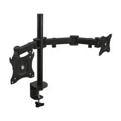 Mount-It! Dual Monitor Arms, Up To 27" Monitors, Black (MI-1752)
