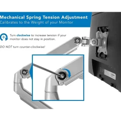 Mount-It! Dual Monitor Mount Arm with 2 USB Ports (MI-2762)