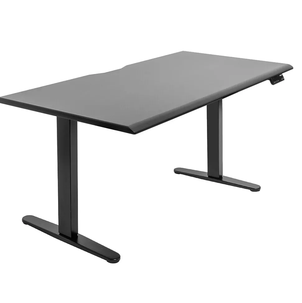 Mount-It! Dual Motor 60"W Electric Adjustable Standing Desk, Black (MI-18121)