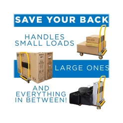 Mount-It! Foldable Flatbed with Swivel Wheels, 660 lb. Capacity, Black/Yellow (MI-921)