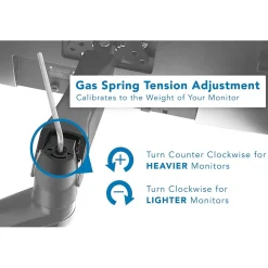 Mount-It! Height Adjustable Monitor Wall Mount Arm for 13
