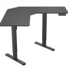 Mount-It! MI-15003 47"W L-Shaped Adjustable Particle Board Standing Desk, Black (MI-15003)