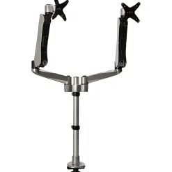 Mount-It! Modular Adjustable Monitor Mount, Up to 27" Monitors, Gray/Silver (MI-45111B)