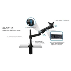 Mount-It! Modular Desk Mount Adjustable Monitor Mount, Up to 30
