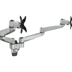 Mount-It! Modular Dual Adjustable Monitor Arms, Up to 30" Monitors, Gray/Silver (MI-43114)