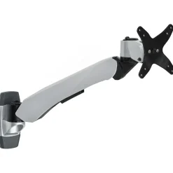 Mount-It! Modular Mount Adjustable Monitor Arm, Up to 24" Monitors, Gray/Silver (MI-34114)