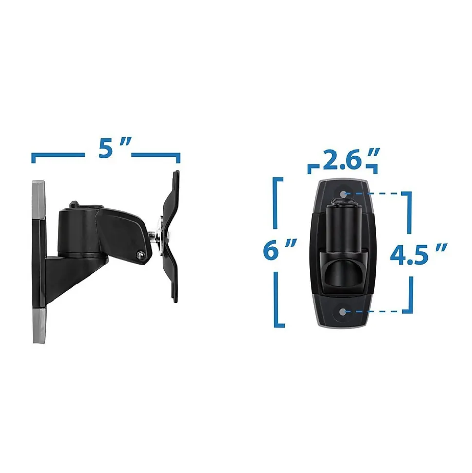 Mount-It! Modular Mount Adjustable Monitor Mount, Up to 30" Monitors, Black (MI-31114-BLK)