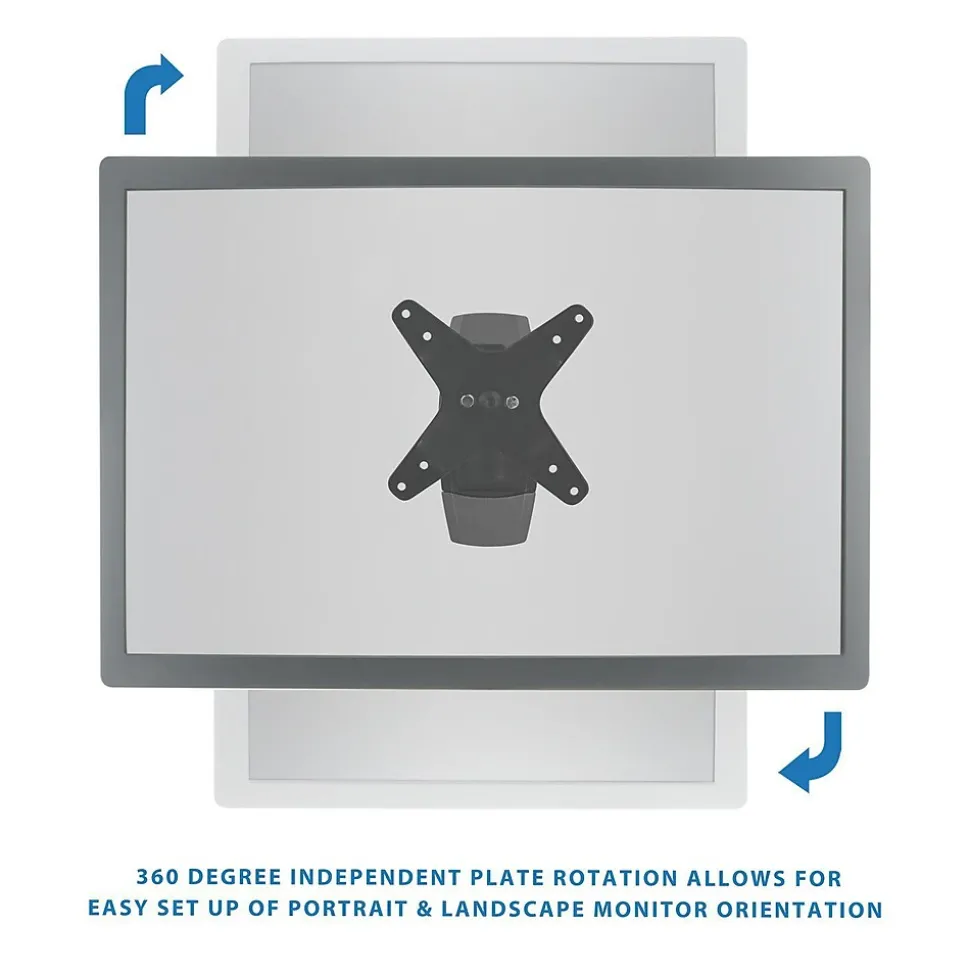 Mount-It! Modular Mount Adjustable Monitor Mount, Up to 30" Monitors, Black (MI-31114-BLK)